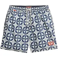Superdry para hombre. M3010250A Bañador con estampado de mosaico marino (S), Beachwear, Poliéster Reciclado, Sostenible, outlet 202