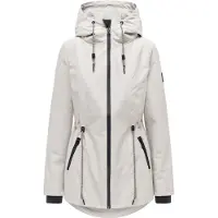 NAVAHOO Parca de entretiempo 'Blumentanz 14' beige claro / negro