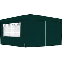 Syfax Carpa profesional para fiestas con paredes verde 90 g/m² 4x4 m
