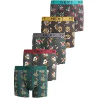 Next Calzoncillo boxer mostaza / gris oscuro / rojo oscuro / negro