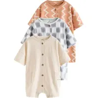 Next Pijama entero/body arena / moca / gris claro / blanco