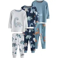 Next Pijama navy / azul paloma / marrón / gris claro