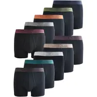 Next Calzoncillo boxer marrón rojizo / lila oscuro / negro / plata