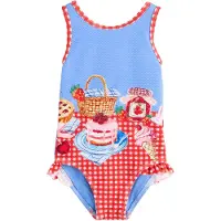 Next Traje de baño azul / rosa claro / rojo / blanco
