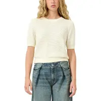 s.Oliver -qs Pullover Shortsleeve Offwhite Talla: L | Sudaderas con Capucha Outlet | Mujer | Blanco