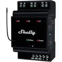Shelly Qubino Wave Pro 3: Relé de 3 canales para carril DIN, compatible con Z-Wave