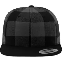 Flexfit Gorra 'CHECKED FLANELL' gris oscuro / negro