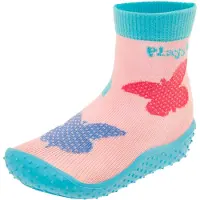 Playshoes Zapatos para playa y agua 'Schmetterlinge' azul / azul claro / rosa / frambuesa