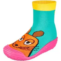 Playshoes Zapatos para playa y agua 'Die Maus Freunde' turquesa / amarillo / naranja / rosa