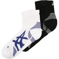 Asics - Cushioned Run Quarter Sock - Calcetines de running size 43-46, gris