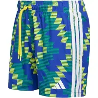 Adidas Bermudas 'Football-Inspired Graphic Swim Shorts 5' azul / amarillo oscuro / esmeralda / blanco