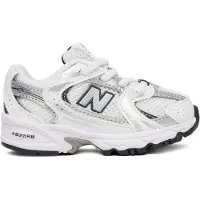 New Balance unisex para niños. IZ530V1 Zapatillas 530 Bungee blanco (26), Plano, Cordones, Casual, moda infantil, outlet 2026.