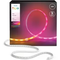 Philips Extensión de la tira de luces Hue Flux, 2 metros, Tira de luces inteligente, Bluetooth/Zigbee, Blanco, Silicona, Varias funciones, 19,5 W