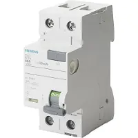 Siemens Interruptor diferencial 2x40A, modelo 5SV33146, tipo A, 40A, 1+N polos, 30mA, 230V, 2TE