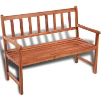 The Living Store : Banco de jardín de 120 cm, fabricado en madera de acacia maciza
