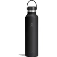 Hydroflask - Standard Mouth with Standard Flex Cap - Botella térmica size 710 ml, negro/gris