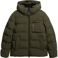Superdry para hombre. MS110188A Chaqueta Ski Sports Washed verde (M), Casual, Nieve, Sostenible, Nylon reciclado, outlet 2026.