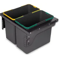 Emuca Papelera De Reciclaje Automática Lateral 2x24l