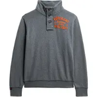 Superdry para hombre. M2014114A Sudadera Vintage Athletic Henley gris (S), Casual, Algodón, outlet 2026.