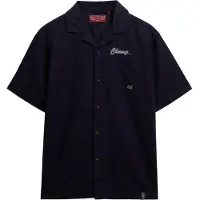 Superdry para hombre. M4011007A Camisa Resort Merchant Store marino (M), Casual, Lino, Manga corta, outlet 2026.