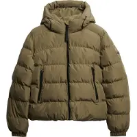 Superdry para mujer. W5011996A Chaqueta acolchada con capucha Stanton verde (XL), Casual, Poliéster, outlet 2026.