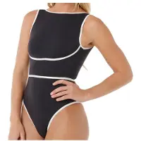 Rip Curl - Women's Mirage Fusion High Neck 1Pc - Traje de baño size XL, negro