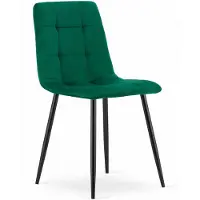 Leobert Sillón - - Kara - Terciopelo verde oscuro - 44,5 x 50,5 x 87 cm