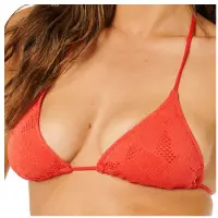Rip Curl - Women's Oasis Sliding Tri - Parte superior de bikini size L, rojo
