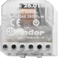 Finder Stromst.Sch.230VAC 26.01.8.230.0000 Serie 26 para montaje empotrado, 1 contacto, 10A, 26.01.8.230.0000 (260182300000)