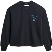 Superdry para mujer. W2012186A Sudadera Athletic Loose Crop marino (XL), Casual, Algodón, outlet 2026.
