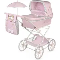 Decuevas Cochecito Plegable Sophie Para Muñecas Reborn Con Sombrilla Y Bolso