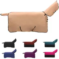 vidaXL Manta para caballos, color capuchino, 135 cm, de poliéster
