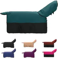 vidaXL Manta para caballos, color verde oscuro y , 155 cm, de poliéster