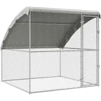 vidaXL - Jaula para gallinas, color plateado, 2 x 2 x 2 metros, acero galvanizado