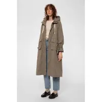 Nudie jeans Barbro Parka Pale Olive Talla: XS | Abrigos Tipo Trench Outlet | Mujer | Verde