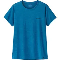Patagonia - Women's Cap Cool Daily Shirt Boardshort Logo - Camiseta funcional size S, azul