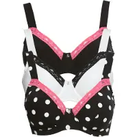 Bonprix Sujetador rosa / negro / blanco