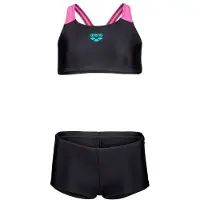 Arena - Girl's Bikini Solid L - Bikini size 116, negro