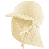 Sterntaler - Kids' Peaked Cap with Neck Flap - Muslin, Tie - Gorra size 53 cm, beige