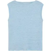 KnowledgeCotton Apparel - Women's Loose Fold Up Linen - Top size L, azul