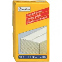 Avery Zweckform 3442 Etiquetas de franqueo 138 x 48 mm, blancas (500 etiquetas)