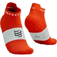Compressport - Pro Racing Socks V4.0 Run Low - Calcetines de running size T1 - EU 35-38, rojo