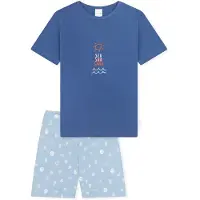 Schiesser Pijama ' Kids Nightwear ' azul claro / azul oscuro