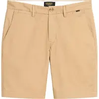 Superdry para hombre. M7110422A Pantalón corto chinos elásticos beige (34), Casual, Algodón, outlet 2026.
