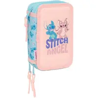 Disney Estuche Stitch Ohana 12.5x19.5x5.5 Cm Triple