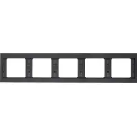 Hager Marco BER, color antracita mate, modelo 13937006, acabado en pintura, para montaje horizontal de 5 compartimentos, compatible con los sistemas K.1/K.5
