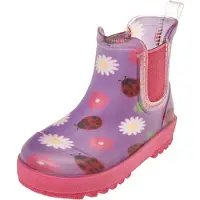 Playshoes Botas de lluvia 'Marienkäfer' lavanda / frambuesa / rojo oscuro / offwhite