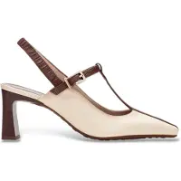 Hispanitas para mujer. BHV264675 Zapatos Amapola beige (38), Piel, Blanco, 5 a 8cm, Hebilla, Casual, Fiesta, Clásico, outlet 2026