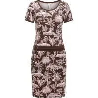 Ragwear Vestido de verano 'Baomi Tropic Youmodo' crema / marrón oscuro