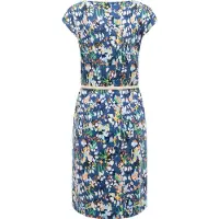 Ragwear Vestido de verano 'Lilithe' azul oscuro / verde / blanco